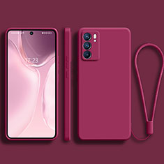 Silikon Hülle Handyhülle Ultra Dünn Flexible Schutzhülle 360 Grad Ganzkörper Tasche S01 für Oppo Reno6 Pro 5G India Pink