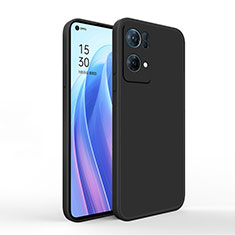 Silikon Hülle Handyhülle Ultra Dünn Flexible Schutzhülle 360 Grad Ganzkörper Tasche S01 für Oppo Reno7 Pro 5G Schwarz