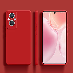 Silikon Hülle Handyhülle Ultra Dünn Flexible Schutzhülle 360 Grad Ganzkörper Tasche S01 für Oppo Reno8 Z 5G Rot