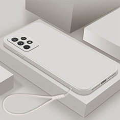 Silikon Hülle Handyhülle Ultra Dünn Flexible Schutzhülle 360 Grad Ganzkörper Tasche S01 für Samsung Galaxy A53 5G Weiß
