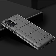Silikon Hülle Handyhülle Ultra Dünn Flexible Schutzhülle 360 Grad Ganzkörper Tasche S01 für Samsung Galaxy A71 4G A715 Silber