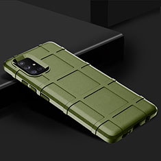 Silikon Hülle Handyhülle Ultra Dünn Flexible Schutzhülle 360 Grad Ganzkörper Tasche S01 für Samsung Galaxy A71 5G Grün