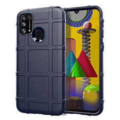 Silikon Hülle Handyhülle Ultra Dünn Flexible Schutzhülle 360 Grad Ganzkörper Tasche S01 für Samsung Galaxy M31 Prime Edition Blau