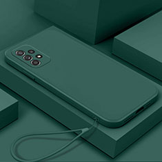 Silikon Hülle Handyhülle Ultra Dünn Flexible Schutzhülle 360 Grad Ganzkörper Tasche S01 für Samsung Galaxy M32 5G Nachtgrün