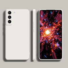 Silikon Hülle Handyhülle Ultra Dünn Flexible Schutzhülle 360 Grad Ganzkörper Tasche S01 für Samsung Galaxy S23 5G Weiß