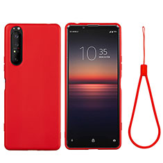 Silikon Hülle Handyhülle Ultra Dünn Flexible Schutzhülle 360 Grad Ganzkörper Tasche S01 für Sony Xperia 1 III Rot