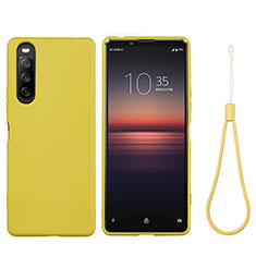 Silikon Hülle Handyhülle Ultra Dünn Flexible Schutzhülle 360 Grad Ganzkörper Tasche S01 für Sony Xperia 10 III SO-52B Gelb