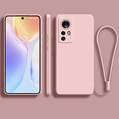 Silikon Hülle Handyhülle Ultra Dünn Flexible Schutzhülle 360 Grad Ganzkörper Tasche S01 für Xiaomi Mi 12 5G Rosa