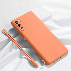 Silikon Hülle Handyhülle Ultra Dünn Flexible Schutzhülle 360 Grad Ganzkörper Tasche S02 für Huawei Mate 40 Lite 5G Orange