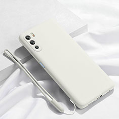 Silikon Hülle Handyhülle Ultra Dünn Flexible Schutzhülle 360 Grad Ganzkörper Tasche S02 für Huawei Mate 40 Lite 5G Weiß