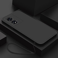 Silikon Hülle Handyhülle Ultra Dünn Flexible Schutzhülle 360 Grad Ganzkörper Tasche S02 für Oppo A1 Pro 5G Schwarz