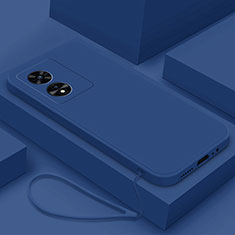 Silikon Hülle Handyhülle Ultra Dünn Flexible Schutzhülle 360 Grad Ganzkörper Tasche S02 für Oppo A58x 5G Blau