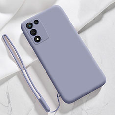 Silikon Hülle Handyhülle Ultra Dünn Flexible Schutzhülle 360 Grad Ganzkörper Tasche S02 für Oppo K9S 5G Lavendel Grau