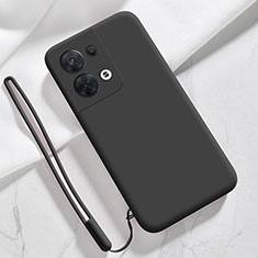 Silikon Hülle Handyhülle Ultra Dünn Flexible Schutzhülle 360 Grad Ganzkörper Tasche S02 für Oppo Reno8 Pro 5G Schwarz