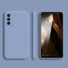 Silikon Hülle Handyhülle Ultra Dünn Flexible Schutzhülle 360 Grad Ganzkörper Tasche S02 für Samsung Galaxy A14 5G Lavendel Grau