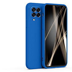 Silikon Hülle Handyhülle Ultra Dünn Flexible Schutzhülle 360 Grad Ganzkörper Tasche S02 für Samsung Galaxy A22 4G Blau