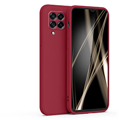 Silikon Hülle Handyhülle Ultra Dünn Flexible Schutzhülle 360 Grad Ganzkörper Tasche S02 für Samsung Galaxy A22 4G Rot