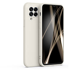 Silikon Hülle Handyhülle Ultra Dünn Flexible Schutzhülle 360 Grad Ganzkörper Tasche S02 für Samsung Galaxy A22 4G Weiß