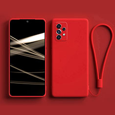 Silikon Hülle Handyhülle Ultra Dünn Flexible Schutzhülle 360 Grad Ganzkörper Tasche S02 für Samsung Galaxy A72 5G Rot