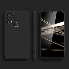 Silikon Hülle Handyhülle Ultra Dünn Flexible Schutzhülle 360 Grad Ganzkörper Tasche S02 für Samsung Galaxy M31 Prime Edition Schwarz