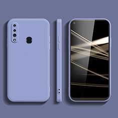 Silikon Hülle Handyhülle Ultra Dünn Flexible Schutzhülle 360 Grad Ganzkörper Tasche S02 für Samsung Galaxy M40 Lavendel Grau