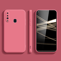 Silikon Hülle Handyhülle Ultra Dünn Flexible Schutzhülle 360 Grad Ganzkörper Tasche S02 für Samsung Galaxy M40 Pink