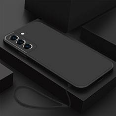Silikon Hülle Handyhülle Ultra Dünn Flexible Schutzhülle 360 Grad Ganzkörper Tasche S02 für Samsung Galaxy S21 5G Schwarz
