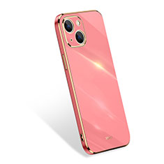 Silikon Hülle Handyhülle Ultra Dünn Flexible Schutzhülle 360 Grad Ganzkörper Tasche S03 für Apple iPhone 15 Plus Rosa