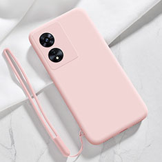 Silikon Hülle Handyhülle Ultra Dünn Flexible Schutzhülle 360 Grad Ganzkörper Tasche S03 für Oppo A97 5G Rosa