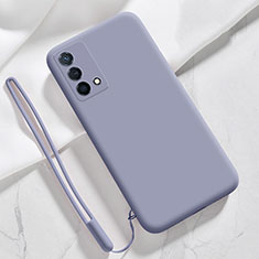 Silikon Hülle Handyhülle Ultra Dünn Flexible Schutzhülle 360 Grad Ganzkörper Tasche S03 für Oppo K9 5G Lavendel Grau