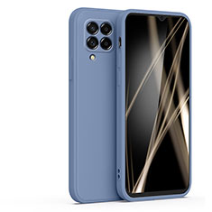 Silikon Hülle Handyhülle Ultra Dünn Flexible Schutzhülle 360 Grad Ganzkörper Tasche S03 für Samsung Galaxy A12 5G Lavendel Grau