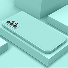 Silikon Hülle Handyhülle Ultra Dünn Flexible Schutzhülle 360 Grad Ganzkörper Tasche S03 für Samsung Galaxy A32 4G Cyan