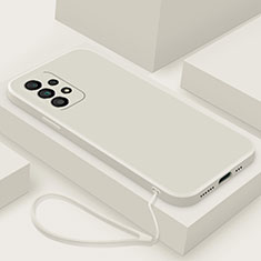 Silikon Hülle Handyhülle Ultra Dünn Flexible Schutzhülle 360 Grad Ganzkörper Tasche S03 für Samsung Galaxy A53 5G Weiß