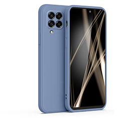 Silikon Hülle Handyhülle Ultra Dünn Flexible Schutzhülle 360 Grad Ganzkörper Tasche S03 für Samsung Galaxy M53 5G Lavendel Grau