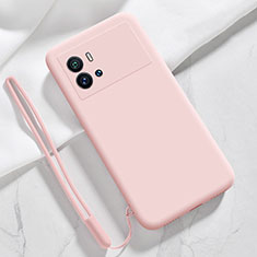 Silikon Hülle Handyhülle Ultra Dünn Flexible Schutzhülle 360 Grad Ganzkörper Tasche S03 für Vivo iQOO 9 Pro 5G Rosa