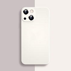 Silikon Hülle Handyhülle Ultra Dünn Flexible Schutzhülle 360 Grad Ganzkörper Tasche S04 für Apple iPhone 14 Weiß