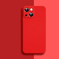 Silikon Hülle Handyhülle Ultra Dünn Flexible Schutzhülle 360 Grad Ganzkörper Tasche S04 für Apple iPhone 15 Plus Rot