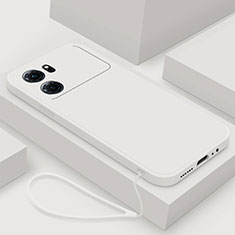Silikon Hülle Handyhülle Ultra Dünn Flexible Schutzhülle 360 Grad Ganzkörper Tasche S04 für Oppo K10 5G Weiß