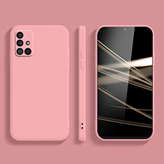 Silikon Hülle Handyhülle Ultra Dünn Flexible Schutzhülle 360 Grad Ganzkörper Tasche S04 für Samsung Galaxy A71 4G A715 Rosa