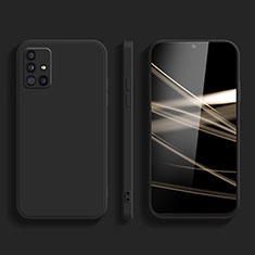 Silikon Hülle Handyhülle Ultra Dünn Flexible Schutzhülle 360 Grad Ganzkörper Tasche S04 für Samsung Galaxy A71 4G A715 Schwarz