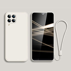 Silikon Hülle Handyhülle Ultra Dünn Flexible Schutzhülle 360 Grad Ganzkörper Tasche S04 für Samsung Galaxy M12 Weiß