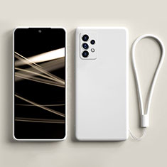 Silikon Hülle Handyhülle Ultra Dünn Flexible Schutzhülle 360 Grad Ganzkörper Tasche S04 für Samsung Galaxy M32 5G Weiß