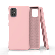 Silikon Hülle Handyhülle Ultra Dünn Flexible Schutzhülle 360 Grad Ganzkörper Tasche S04 für Samsung Galaxy M40S Rosa