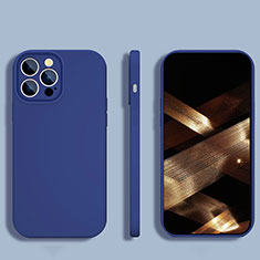 Silikon Hülle Handyhülle Ultra Dünn Flexible Schutzhülle 360 Grad Ganzkörper Tasche S05 für Apple iPhone 14 Pro Max Blau