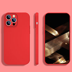 Silikon Hülle Handyhülle Ultra Dünn Flexible Schutzhülle 360 Grad Ganzkörper Tasche S05 für Apple iPhone 14 Pro Max Rot