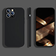 Silikon Hülle Handyhülle Ultra Dünn Flexible Schutzhülle 360 Grad Ganzkörper Tasche S05 für Apple iPhone 14 Pro Max Schwarz