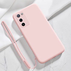 Silikon Hülle Handyhülle Ultra Dünn Flexible Schutzhülle 360 Grad Ganzkörper Tasche S05 für Oppo A55 5G Rosa