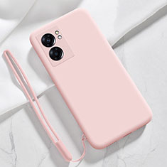 Silikon Hülle Handyhülle Ultra Dünn Flexible Schutzhülle 360 Grad Ganzkörper Tasche S05 für Oppo A57 5G Rosa