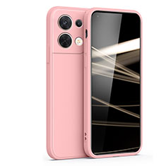 Silikon Hülle Handyhülle Ultra Dünn Flexible Schutzhülle 360 Grad Ganzkörper Tasche S05 für Oppo Reno8 Pro 5G Rosa