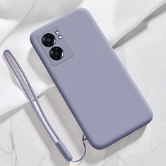 Silikon Hülle Handyhülle Ultra Dünn Flexible Schutzhülle 360 Grad Ganzkörper Tasche S05 für Realme Narzo 50 5G Lavendel Grau